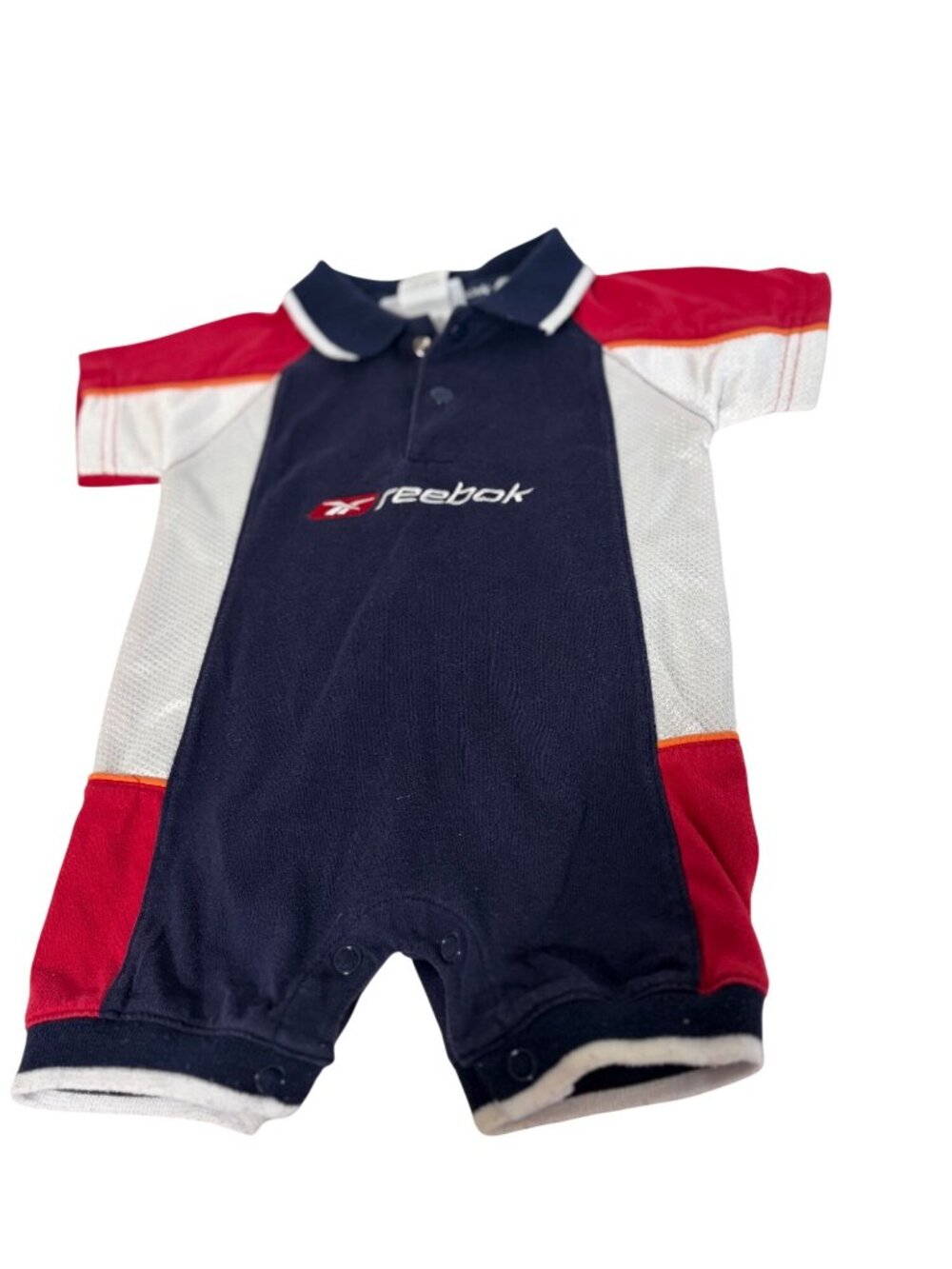 Reebok Boys Infant Baby Size 6 9 months Romper 1 pc shorts set red white blue